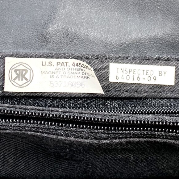 Vtg STRADA Small Black Leather Organizer Crossbody Purse Bag - Picture 11 of 16